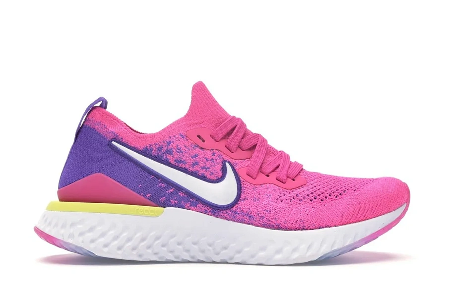 Фото № 1 с приближением к товару «‎Nike Epic React Flyknit 2 Laser Fuchsia White »