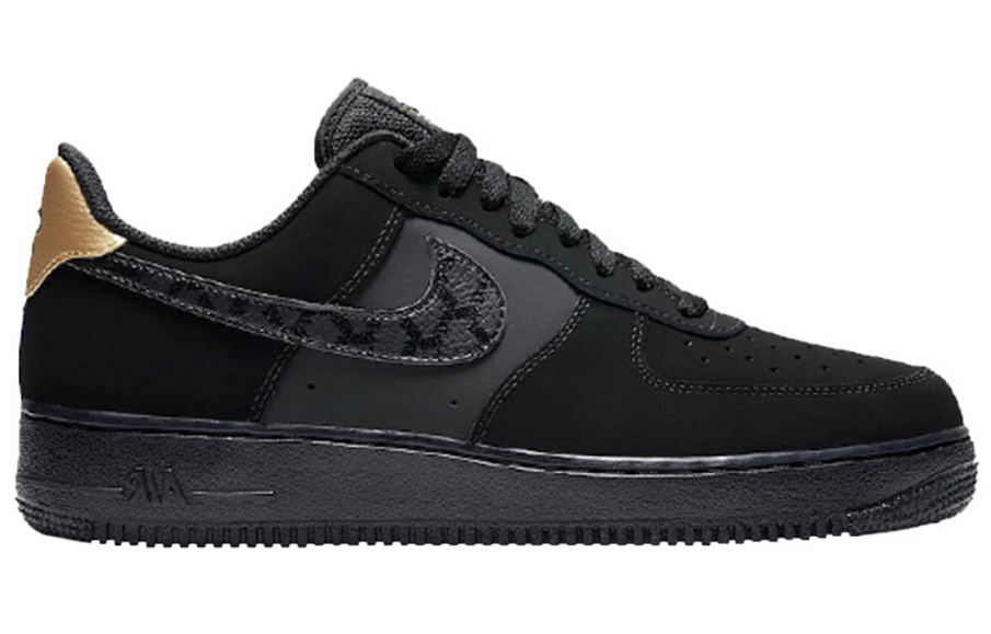 Фото № 2 с приближением к товару «‎Nike Air Force 1 Low "Matte Black Gold" BlackGolden»