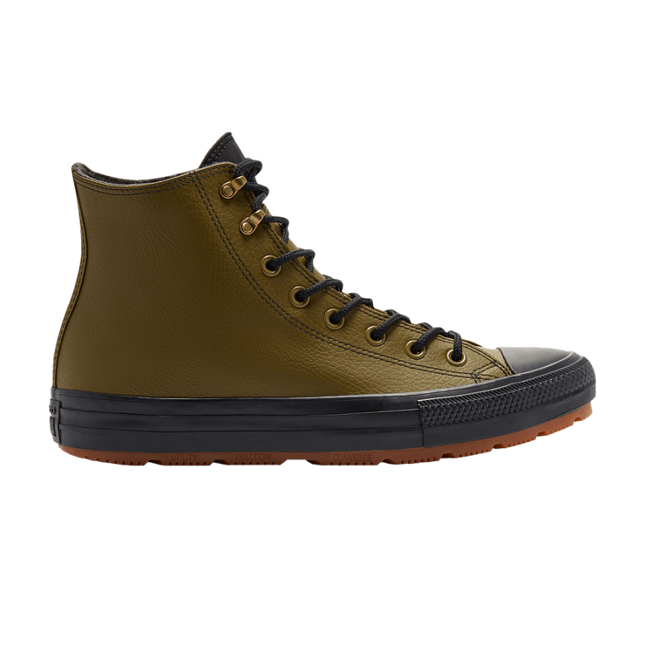 Фото № 1 с приближением к товару «‎Converse Chuck Taylor All Star Winter Leather High Dark Moss»