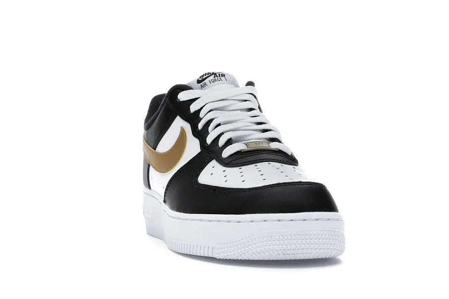 Фото № 4 с приближением к товару «‎Nike Air Force 1 Low Black White Metallic Gold»