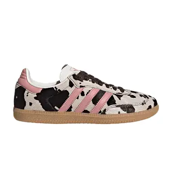 adidas Women's Samba OG Cow Print White Pink - 1