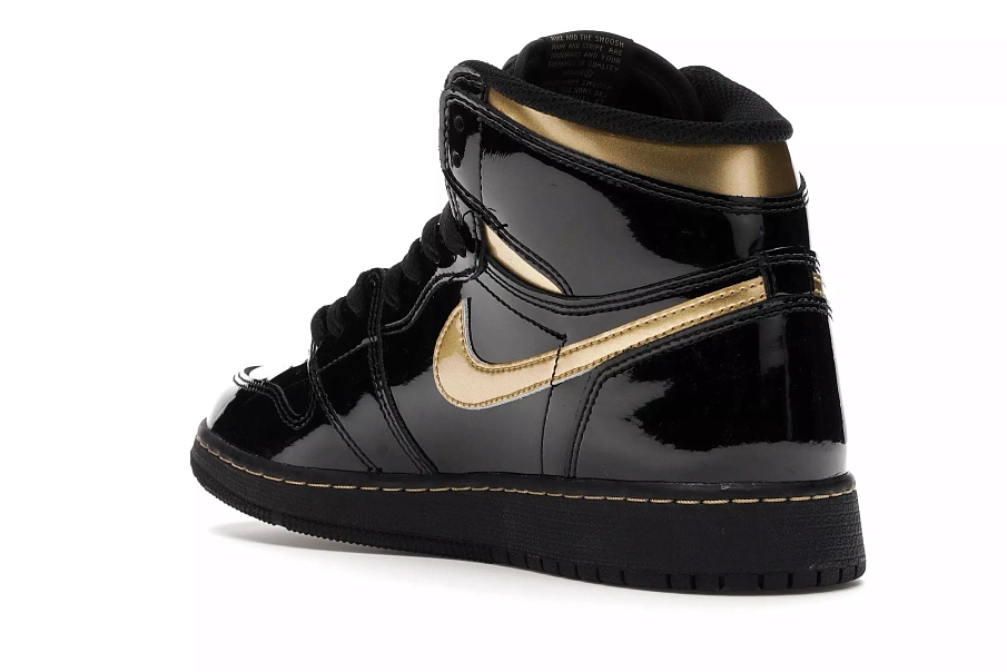 Фото № 5 с приближением к товару «‎Jordan 1 Retro High Black Metallic Gold (2020) »