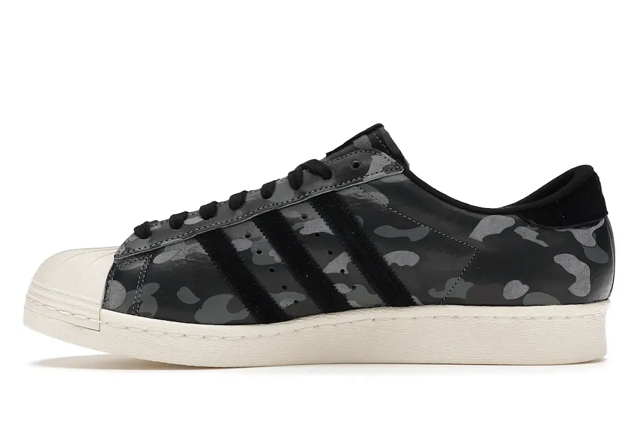 Фото № 3 с приближением к товару «‎adidas Superstar 80s Undefeated Bape Black Camo»