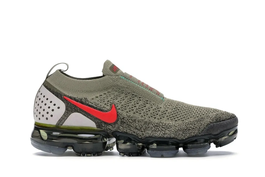Фото № 1 с приближением к товару «‎Nike Air VaporMax Moc 2 Neutral Olive Habanero Red»