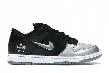 Nike SB Dunk Low Supreme Jewel Swoosh Silver - 1