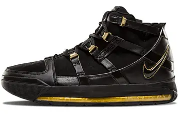 Nike Lebron 3 Vintage basketball shoes BlackMetallic Gold - 1