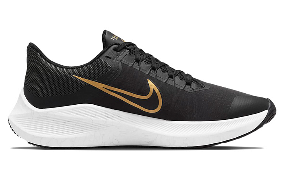 Фото № 2 с приближением к товару «‎Nike Zoom Winflo 8 Running Shoes BlackWhiteGold»