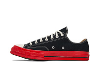 Фото № 4 с приближением к товару «‎Comme des Garçons Play x Converse Chuck 70 Low Black Red»
