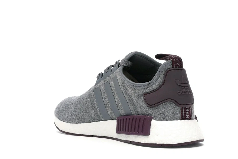 Фото № 5 с приближением к товару «‎adidas NMD R1 Wool Grey Four Maroon»