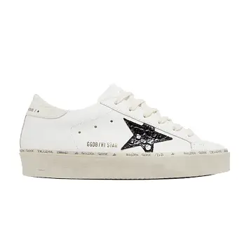 Golden Goose Women's Hi Star White Black Crocodile - 1