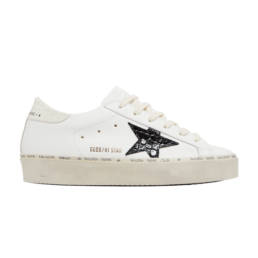 Фото № 1 с приближением к товару «‎Golden Goose Women's Hi Star White Black Crocodile»