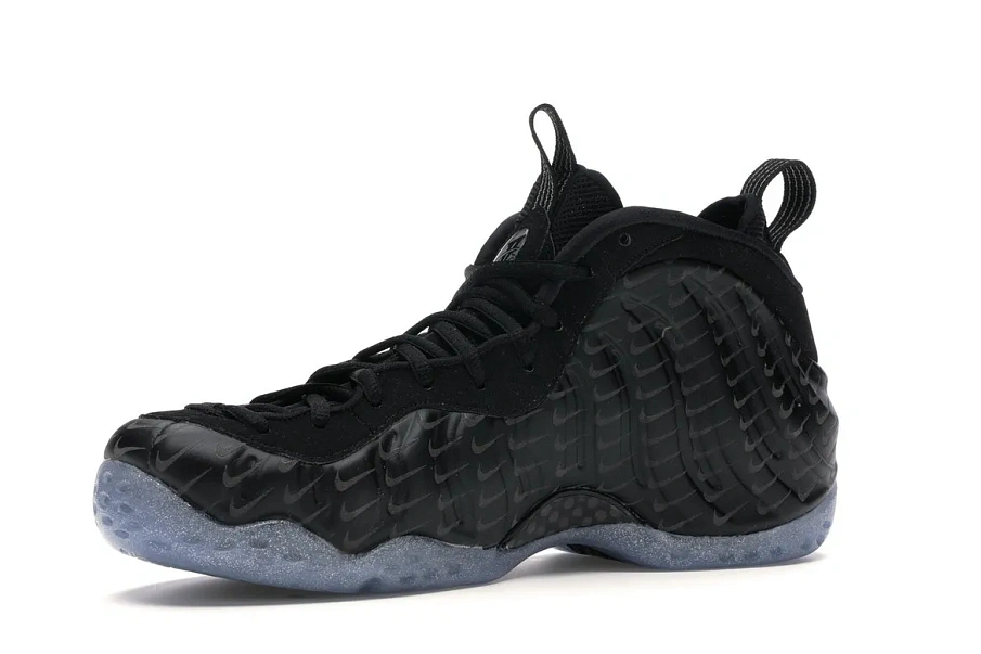 Фото № 4 с приближением к товару «‎Nike Air Foamposite One All-Over Swoosh Black»