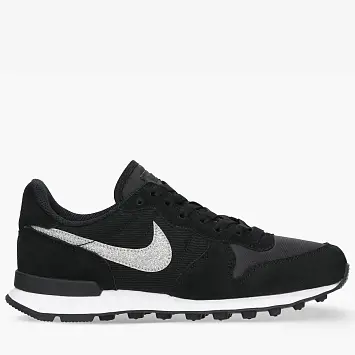 Nike Wmns Internationalist Glitter Running Shoes BlackSilver - 5