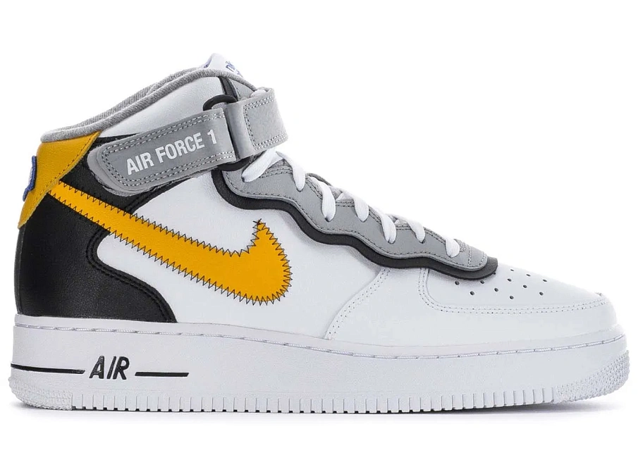 Фото № 1 с приближением к товару «‎Nike Air Force 1 Mid Athletic Club White Dark Sulfur»