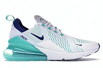 Фото № 1 с приближением к товару «‎Nike Air Max 270 White Hyper Jade Deep Royal Blue»