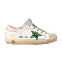 Фото № 1 с приближением к товару «‎Golden Goose Superstar Kids White Emerald Green Glitter»