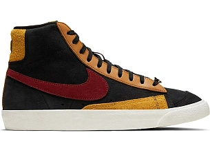 Nike Blazer Mid 77 Black Team Red University Gold 