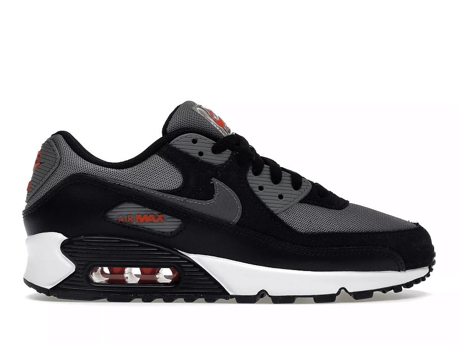 Фото № 1 с приближением к товару «‎Nike Air Max 90 Grey Black Red (2022)»