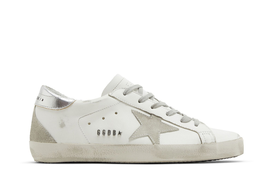 Фото № 2 с приближением к товару «‎Golden Goose Women's Superstar White Ice Silver»
