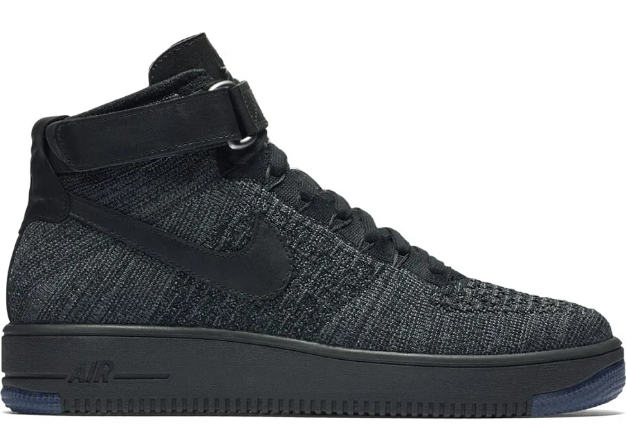Фото № 1 с приближением к товару «‎Nike Air Force 1 Ultra Flyknit Mid Dark Grey Black»