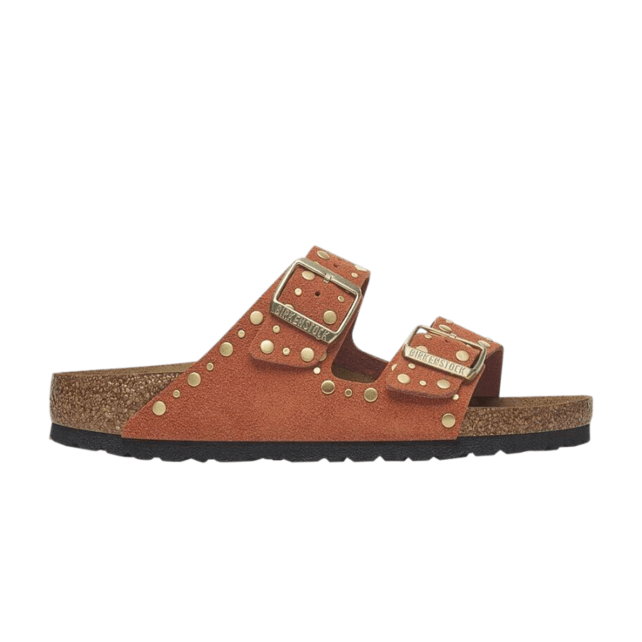 Фото № 1 с приближением к товару «‎Birkenstock Women's Arizona Rivet Suede Narrow Dark Rust»