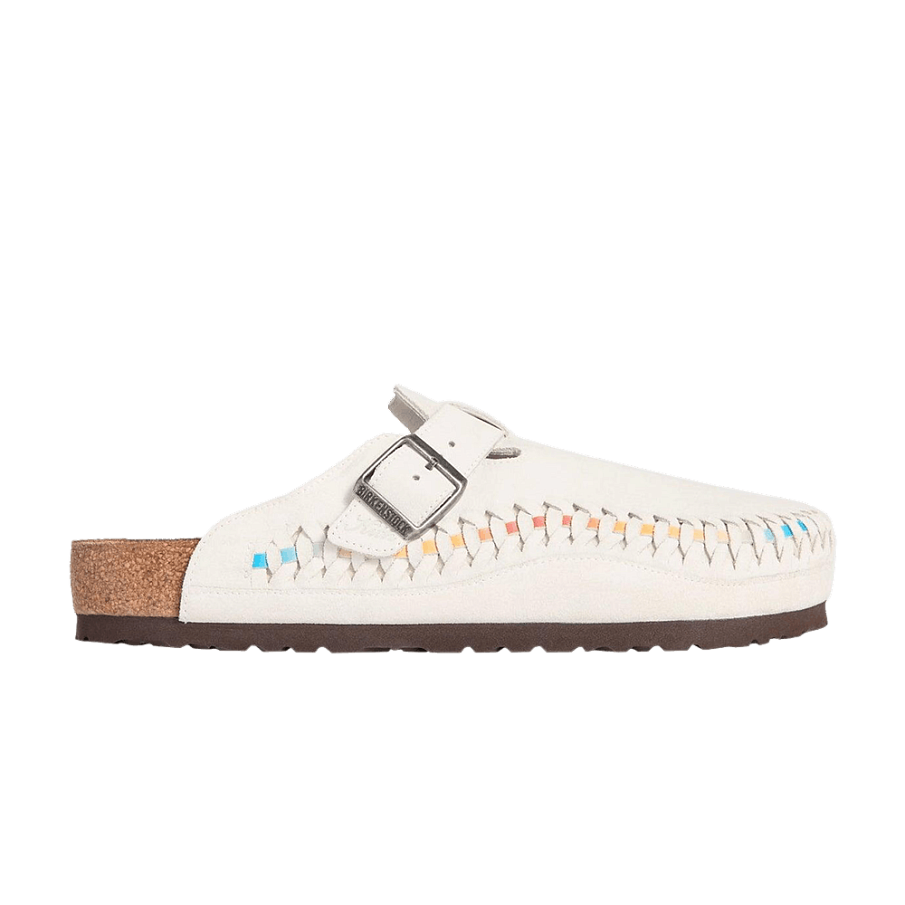 Фото № 1 с приближением к товару «‎Kith x Birkenstock Boston Braided Antique White Tie Dye»