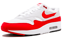 Фото № 2 с приближением к товару «‎ Nike Air Max 1 Running shoes WhiteUniversity RedNeutral GreyBlack»