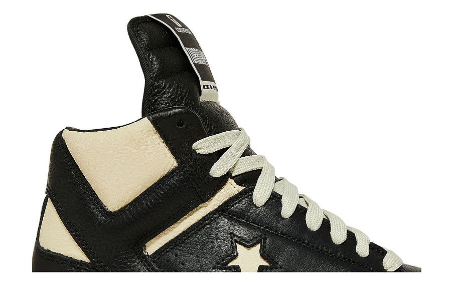 Фото № 3 с приближением к товару «‎Rick Owens x Converse DRKSHDW TURBOWPN Mid Black Cloud Cream»