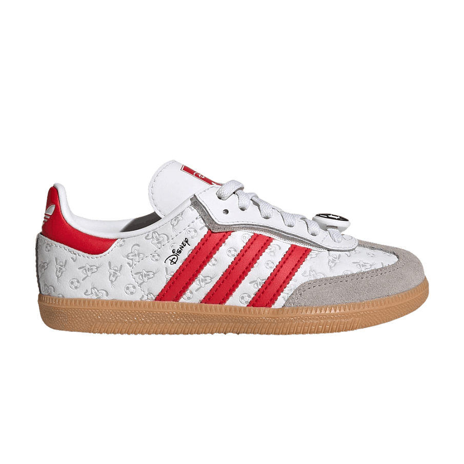 Фото № 1 с приближением к товару «‎Disney x adidas Samba OG Comfort PS Cloud White Better Scarlet»