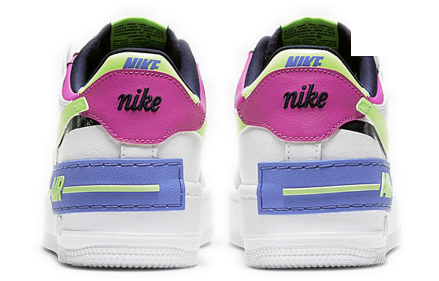 Фото № 4 с приближением к товару «‎Nike Air Force 1 Shadow Skate Shoes WhiteSapphire-Fire Pink-Barel»