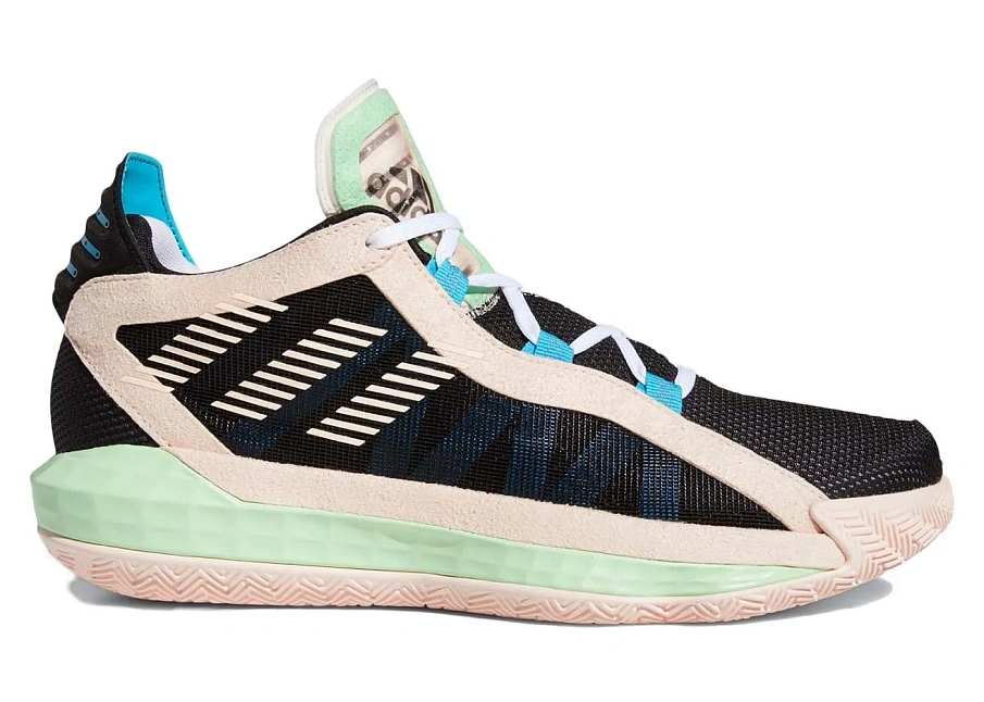 Фото № 1 с приближением к товару «‎adidas Dame 6 Black Pink Mint»