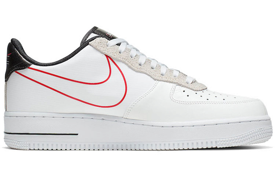 Фото № 2 с приближением к товару «‎Nike Air Force 1 Low Script Swoosh Skate Shoes WhiteRed»