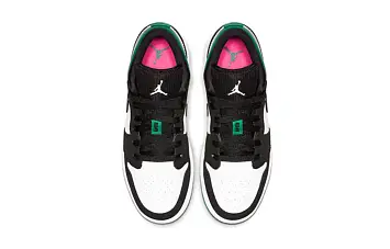 Nike Air Jordan 1 Low (GS) WhiteBlack-mysticGreen-HyperPink - 4