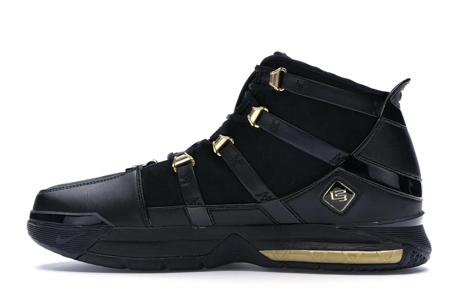 Фото № 5 с приближением к товару «‎Nike LeBron Zoom 3 Black Metallic Gold»