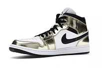 Фото № 2 с приближением к товару «‎Jordan 1 Mid Metallic Gold Black White»