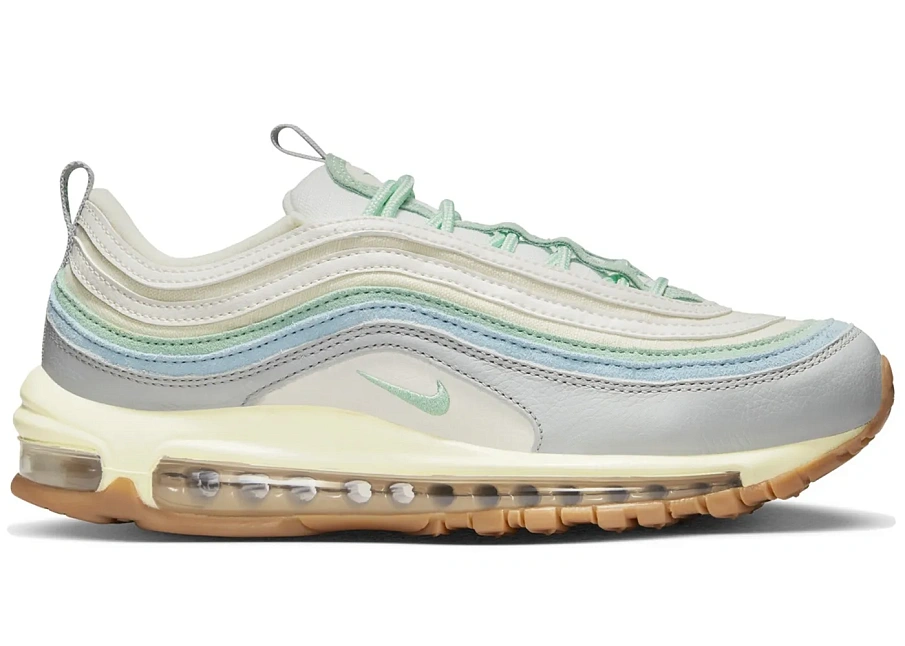 Фото № 1 с приближением к товару «‎Nike Air Max 97 Enamel Green Sail Worn Blue »