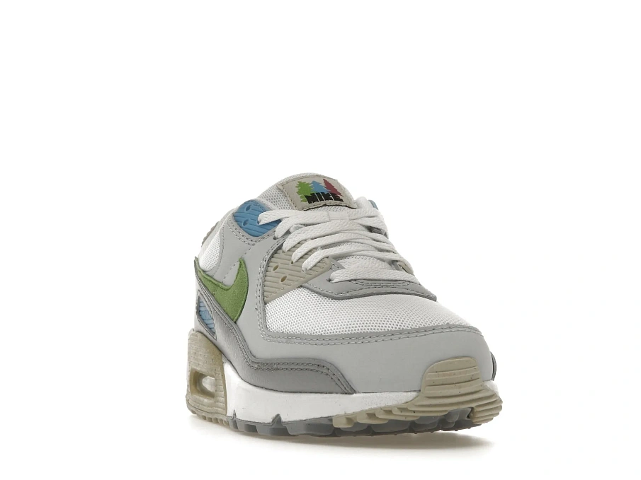 Фото № 3 с приближением к товару «‎Nike Air Max 90 White Chlorophyll University Blue»