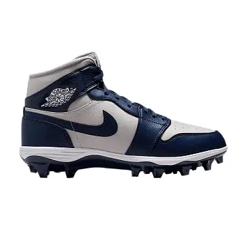 Air Jordan 1 Mid Wolf Grey White College Navy - 1
