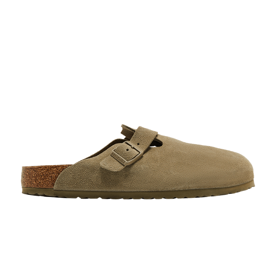 Фото № 1 с приближением к товару «‎Birkenstock Boston Suede Leather Faded Khaki»