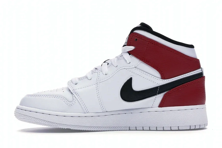 Фото № 3 с приближением к товару «‎Jordan 1 Mid White Black Gym Red »