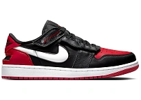 Фото № 1 с приближением к товару «‎Jordan 1 Low FlyEase Black White Gym Red»