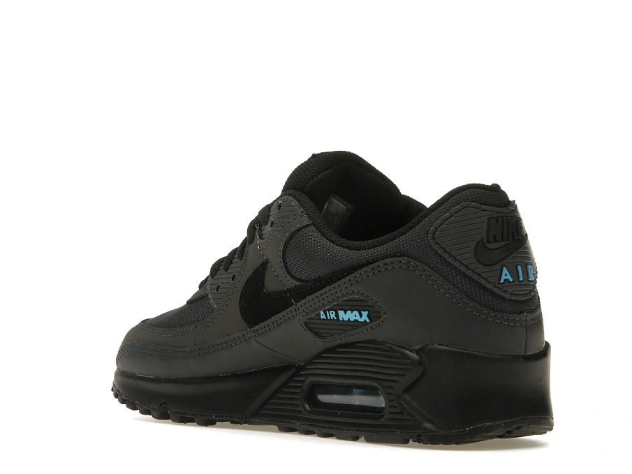 Фото № 6 с приближением к товару «‎Nike Air Max 90 Dark Smoke Grey Laser Blue»