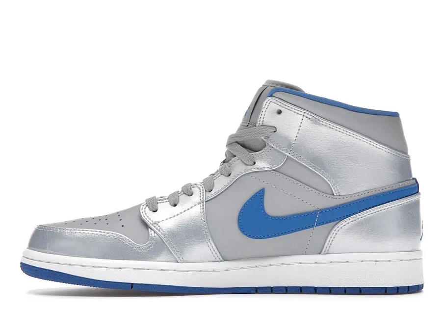 Фото № 3 с приближением к товару «‎Jordan 1 Mid Wolf Grey Sport Blue»