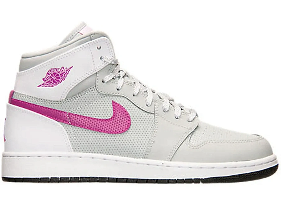 Фото № 1 с приближением к товару «‎Jordan 1 Retro High Grey Mist Fuchsia Flash »