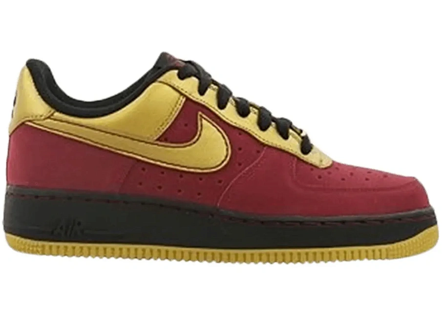 Фото № 1 с приближением к товару «‎Nike Air Force 1 Low '07 Team Red Metallic Gold »