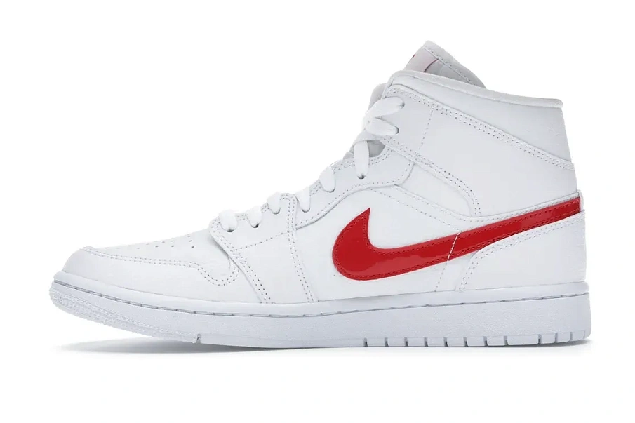 Фото № 3 с приближением к товару «‎Jordan 1 Mid White University Red »