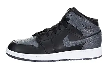 Jordan 1 Mid Black Dark Grey (GS) BlackDark Grey - 1