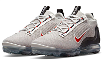 Фото № 3 с приближением к товару «‎Nike Air Vapormax 2021 Flyknit 'Light Bone University Red' Light BoneSummit WhiteBlackUniversity Red»