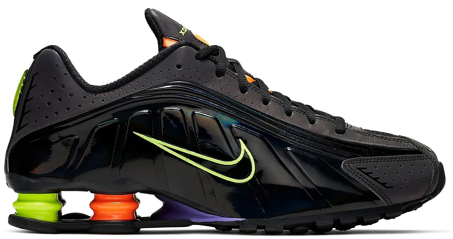 Фото № 1 с приближением к товару «‎Nike Shox R4 Gel Black Neon»