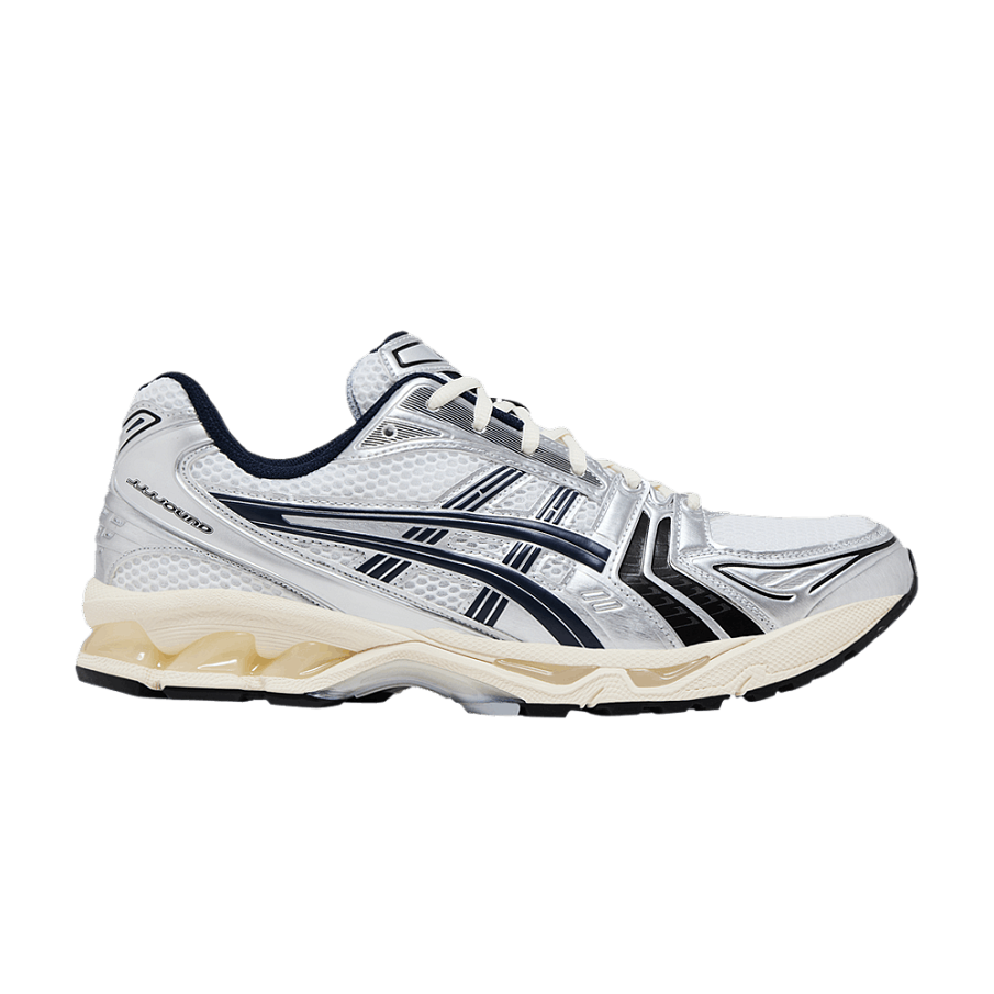 Фото № 1 с приближением к товару «‎JJJJound x ASICS Gel Kayano 14 White Midnight Navy»